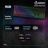 کیبورد گیمینگ گرین مدل GK601-RGB
